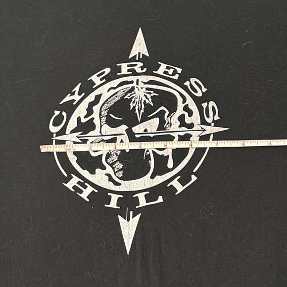 CYPRESS HILL 🖤💀 Black Graphic Logo XL T-shirt Rap Music Smoke V-Neck 420 Skull - Picture 4 of 16